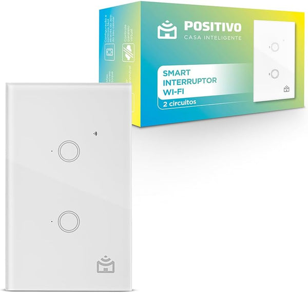 Smart Interruptor Positivo Casa Inteligente 2 Módulos Touch