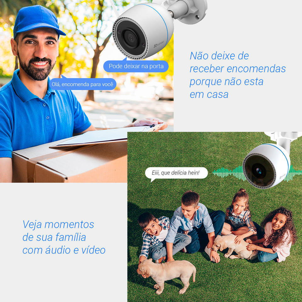 KIT Câmera de Segurança C3TN com 2 Unidades